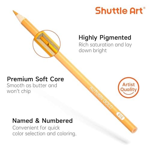 Shuttle Art 80 Colored Pencils, Colored Pencils for Adult Coloring, Soft Core Color Pencil, Drawing Supplies for Adults Kids Artists Beginners Drawing Coloring Sketching thumbnail 4