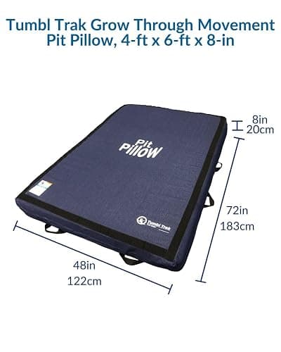 Sensory Crash Mat for Kids – Soft, Cushioned Landing with Low-Density Foam and Washable Denim Cover – Ideal for Sensory Rooms and Therapy (4FT X 6FT X 8IN) thumbnail 2
