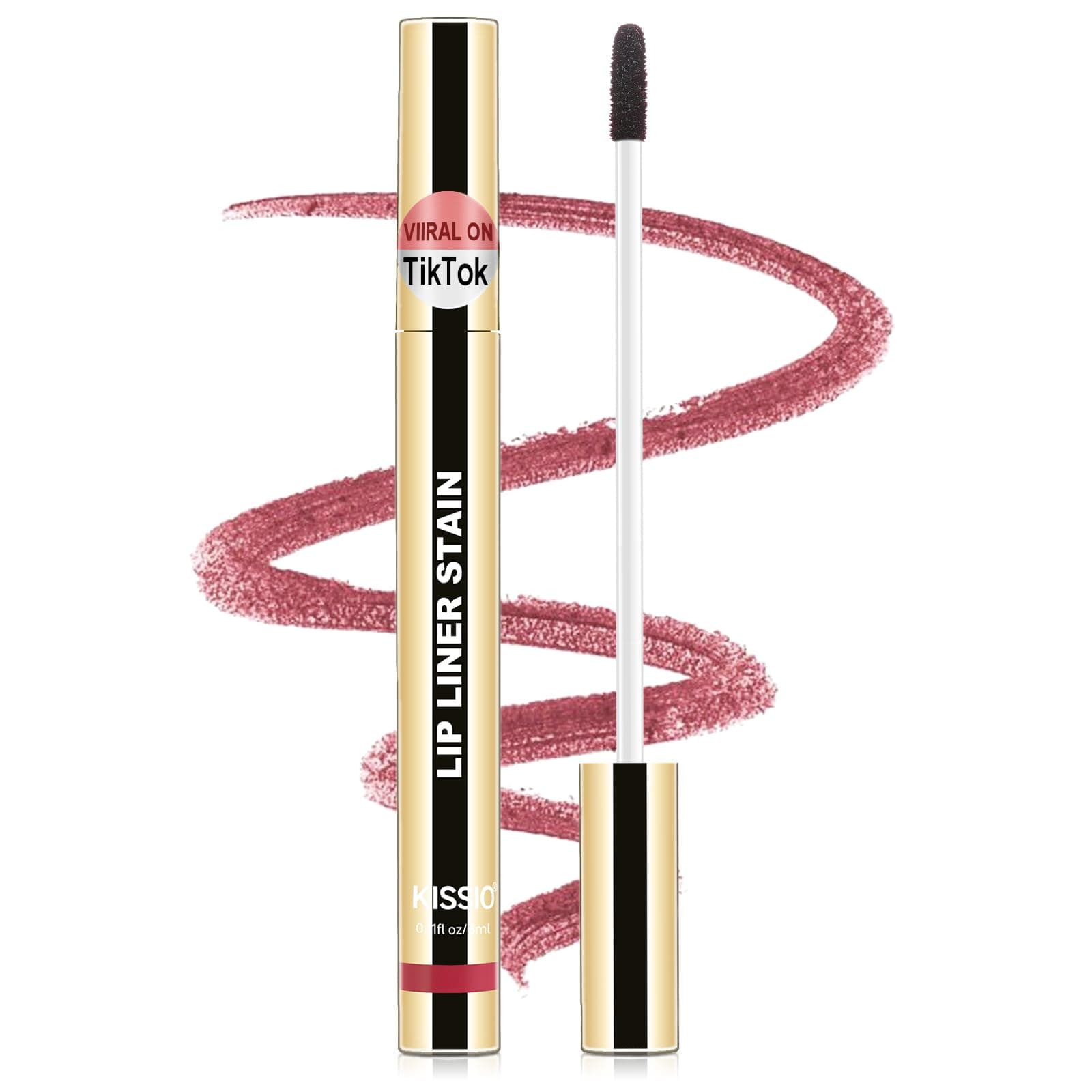 KISSIO Lip Liner Stain,Peel Off Lip Liner,Transfer Proof,Long Lasting and Waterproof,Lip Tint Tattoo,Natural Makeup Stain,Matte Finish,03 Coral red - Image 1
