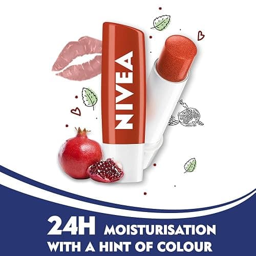 NIVEA Lip Balm, Pomegranate Shine, 4.8g thumbnail 3