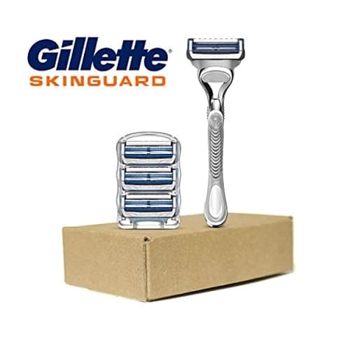 Gillette SkinGuard Razors, 1 Gillette Razor, 4 Razor Blade Refills, Designed for Men with Skin Irritation, Razor Bumps, and Sensitive Skin thumbnail 9