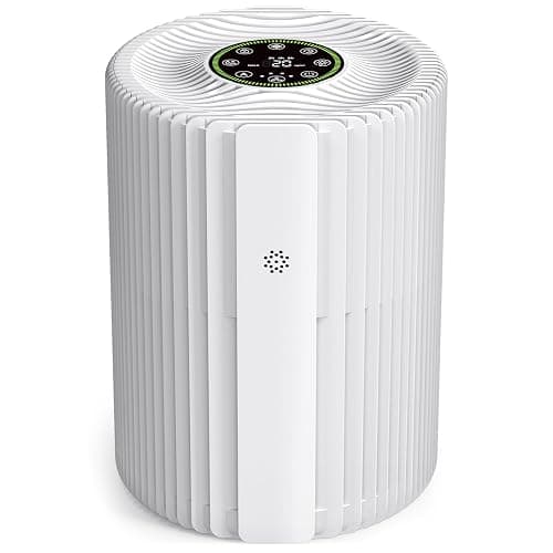 VOOPNU Air Purifiers For Bedroom And Home 1095 Sq. Ft True H13 HEPA Pet Air Purifier For Dorm Room With Air Quality Display 360° Air Intake & Outlet For Bedroom Office, DH-JHD07(White) - Image 1