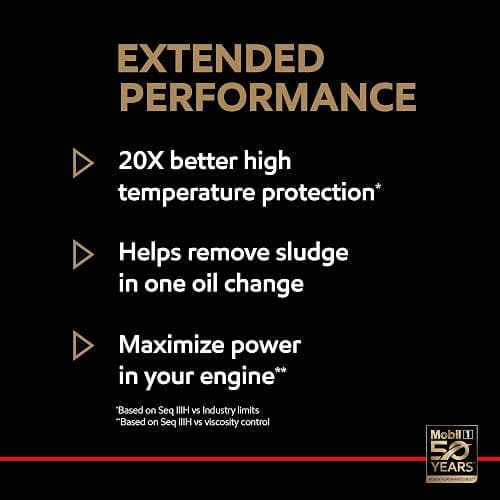 Mobil 1 Extended Performance Full Synthetic Motor Oil 0W-20, 5 Quart thumbnail 8