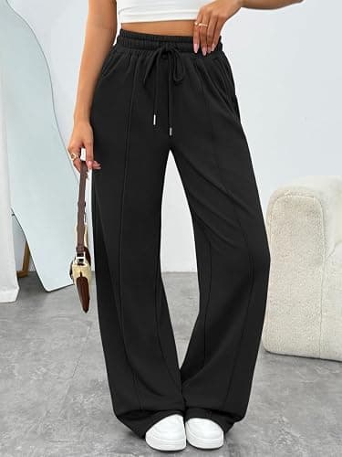 Trendy Queen Womens Wide Leg Sweatpants Baggy Loose Fall Barrel Casual Lounge Athletic Pants Comfy Teen Girl Cute y2k Joggers thumbnail 3