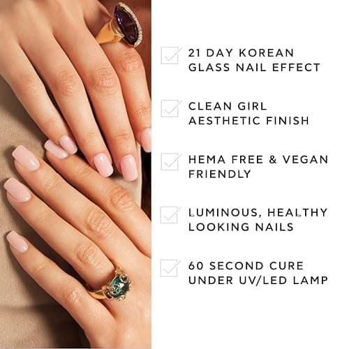 Bluesky Jelly Gel Nail Polish 10ml, Oxygen Mochi - CHU01, Sheer White Gel Nail Polish for 21 Day Manicure, Requires Curing Under LED UV Nail Lamp thumbnail 7