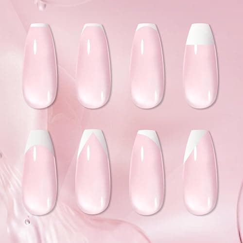 BORN PRETTY French Manicure Kit Nail Stamper & 2Pcs Jelly Milky Pink White | Colors Gel Nail Polish for French Tip, U V Light Cure thumbnail 3