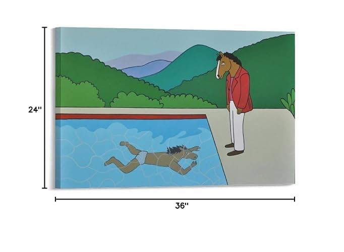 THRU BoJack Horseman Humor Abstract Poster Room Aesthetic Poster (1) Canvas Poster Bedroom Decor Office Room Decor Gift Frame-style 36x24inch(90x60cm) thumbnail 7
