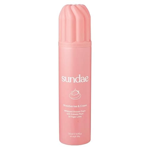 sundae Whipped Shower Foam Strawberries & Cream Foaming Body Wash 8.9 fl oz, 265ml - Image 1