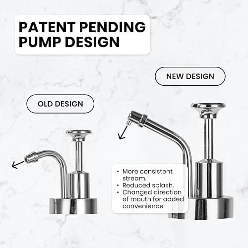 Molimoli Coffee Syrup Dispenser for Coffee Bar, Coffee Pump Dispenser, Glass Syrup Bottle w. Pump, Maple/Coffee Syrup Bottles, Set of 4 w. Labels, Gold thumbnail 7