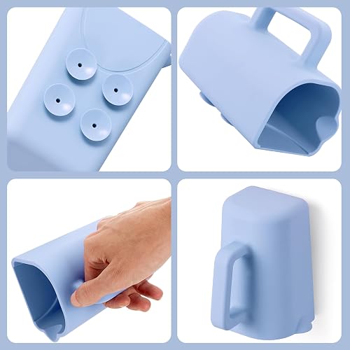 JOY ANAN Baby Bath Rinse Cup with Suctions, 100% Food Grade Silicone, Rinser to Wash Hair and Body with Easy Grip Handle thumbnail 7