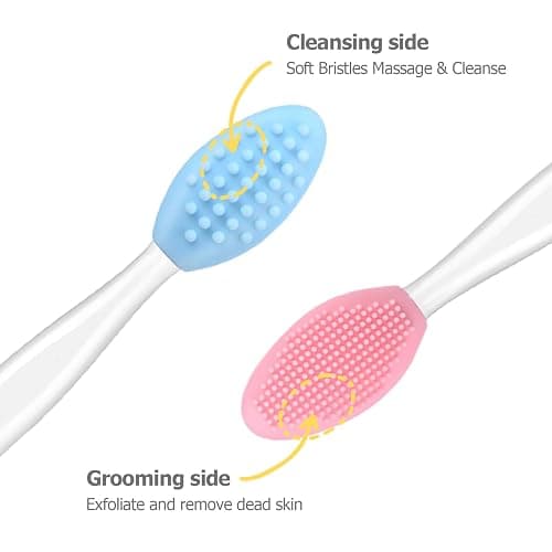 5Pcs Lip Scrubber Exfoliator,Pore Scrub Brush for Face,Nose Scrubber,Silicone Lip Pore Cleansing Brush for Exfoliating, Massageing, Blackheads Removal, Color Skin Care, DIY Masks thumbnail 2