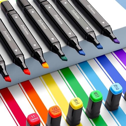 120 Colors Alcohol Markers Artist Drawing Art Dual Tip Markers Perfect for Adult Students Friends Gift thumbnail 3