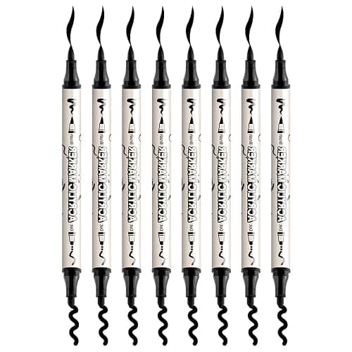 TRANSON 8 Pack Black Brush and Bold Dual-tip Acrylic Paint Marker for DIY Glass Canvas Wood Leather Ceramic Rock Painting thumbnail 7