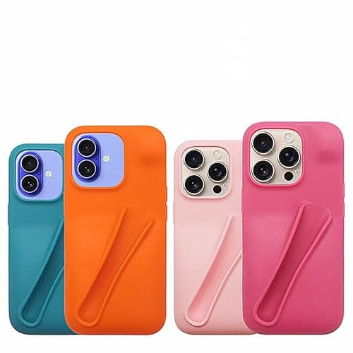 Jtsery Lipgloss Holder Case for iPhone 16, Lip Gloss Case Lipstick Lip Glaze Stylish Silicone Funny Women Girls Cover for iPhone 16 6.1 inch 2024 (Pink) thumbnail 4