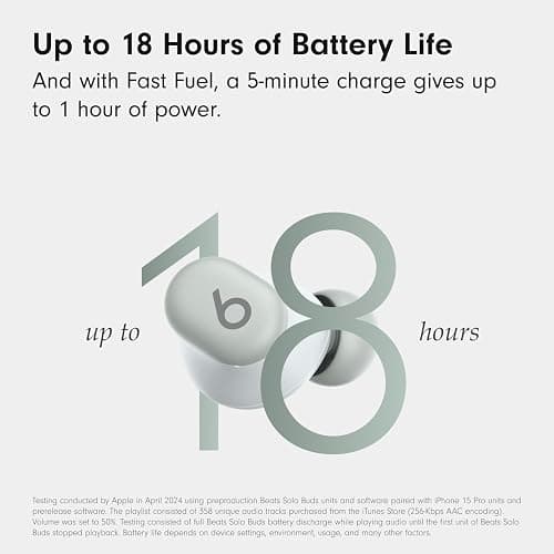 Beats Solo Buds - Wireless Bluetooth Earbuds | 18 Hours of Battery Life | Apple & Android Compatibility | Built-in Microphone - Storm Gray thumbnail 5