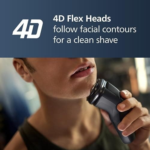 Philips Norelco Shaver 2400 Series, Wet and Dry Electric Shaver, Pop-up Trimmer, P-Cap, Deep Black, Model X3001/90 thumbnail 4