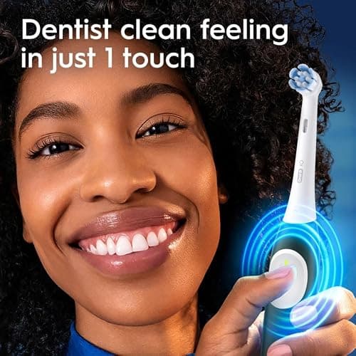 Oral-B Rechargeable Electric Toothbrush, iO2 Starter Kit, 3 Cleaning Modes, Automatic Pressure Sensor to Protect Gums, 2 Brush Heads, Forest Green thumbnail 4