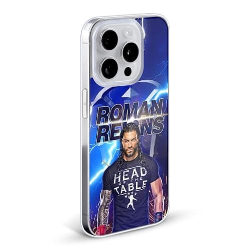 Head Case Designs Officially Licensed WWE Lightning Roman Reigns Gel Case [Military Grade Protection] Compatible with Apple iPhone 16e / iPhone 17e and Compatible with MagSafe thumbnail 2