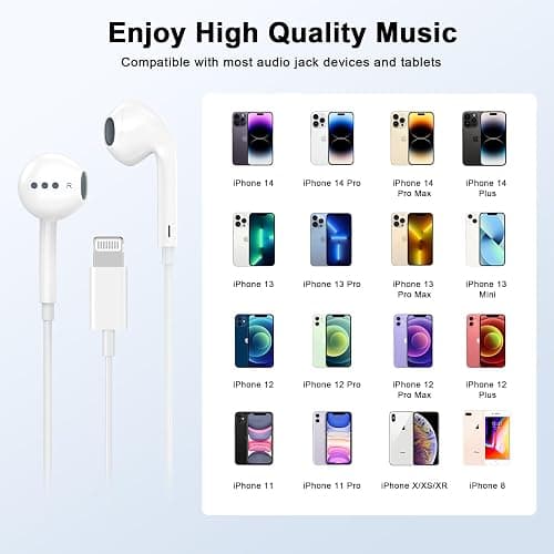 2 Pack for iPhone Headphones Wired Earbuds/Earphones with Built-in Remote to Control Music, Phone Calls, and Volume Compatible with iPhone 14 13 12 11 Pro Max XS XR X 8 7 6 thumbnail 4