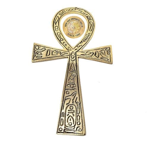 Solid Brass Ankh 6.25" ~ Perfect for your Altar, Wall Décor, Gift Giving, Ritual needs. Made of 100% yellow brass quality product by New Age Imports, Inc.® (Brass Ankh 6.5") thumbnail 3