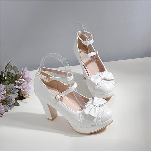 FOREADA Mary Janes for Women Platform Heels Bow Kawaii Shoes Vintage Dress Pumps thumbnail 5