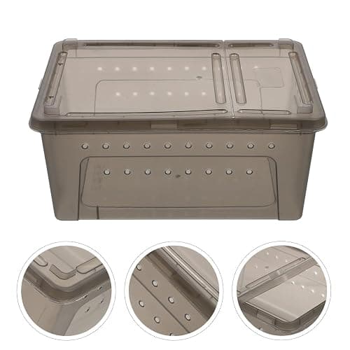 POPETPOP Reptile Terrarium Box 10.24×7.09×4.53In Plastic – Ventilated & Secure for Escape Prevention, Easy Feeding Access Without Disturbance – for Small Reptiles, Insects, Hatchlings, Geckos, Tortois thumbnail 9