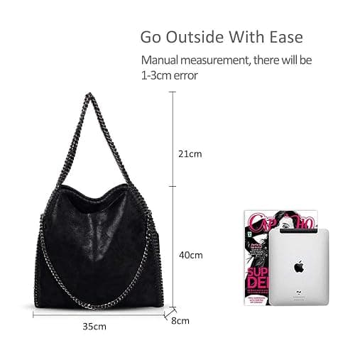 ZIYUEZIKUN Umhängetaschen für Frauen Damen Kette Umhängetasche Kettentasche Taschen für Damen Casual Handtasche große Hobo Schultertasche thumbnail 4