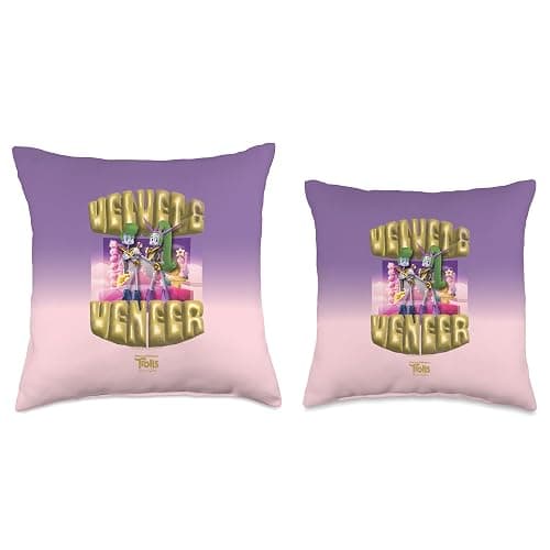 DreamWorks Trolls Band Together Velvet and Veneer Throw Pillow thumbnail 4