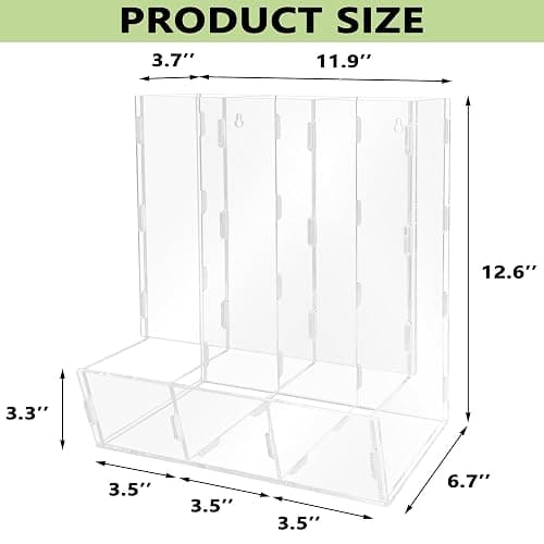 Montex Upgrade Acrylic Wall Dispenser, Acrylic Wall Storage, Play Room Organization Hanging Organizer for Playroom, Blocks, Cars, Snacks thumbnail 3
