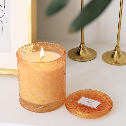 LA Jolie Muse Pumpkin Chai Scented Candle, Autumn Candle, Natural Soy Candle, 40 Hours Burning Time, Luxury Candle Gift for Women & Men, House Warming Gift thumbnail 5