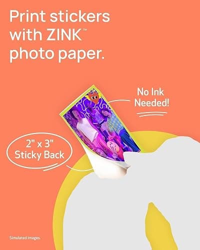 Canon Ivy 2 Mini Photo Printer (Pure White) - Bluetooth, Print from iOS & Android Devices, Bundle Incl. 110 Zink Sticky-Back Prints, LED Light Bar, Protective Case, and USB Cable thumbnail 2