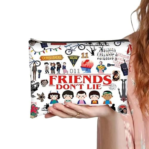 Niarezom Stranger TV Makeup Bag, Movie Theme Cosmetic Bag, Perfect Birthday, Christmas, Anniversary, Graduation Gifts for Bestie, Sister, Friends, Movie Fans - Image 1