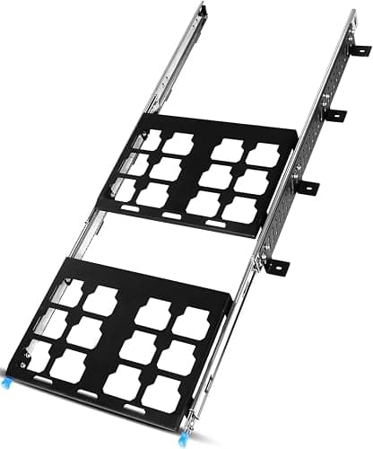 Mounting Plate with 40" Slide Rail Compatible with Mil.Waukee, with Powder Coat, Holds Up to 4 Boxes for Tool, Fit for Truck Vans & Trailers - Image 1