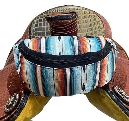 Showman Southwest Print Insulated Nylon Saddle Pouch - Image 1