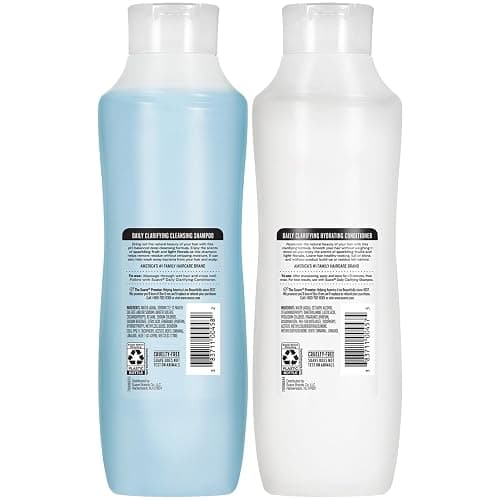 Suave Daily Clarifying Shampoo & Conditioner for Women, 22.5 Oz Ea | Rich Lather Shampoo for Buildup Removal + Hydrating Conditioner | Family-Size Bottles | Long-Lasting Fruity, Floral Fragrance thumbnail 8
