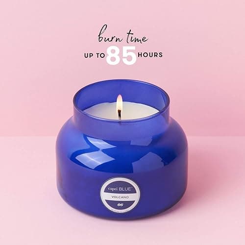 Capri Blue Volcano Scented Candles - Luxury Glass Jar Candles for Home Scented with Tropical Fruit & Sugared Citrus - Soy Wax Blend - Blue Color (19 oz) thumbnail 6