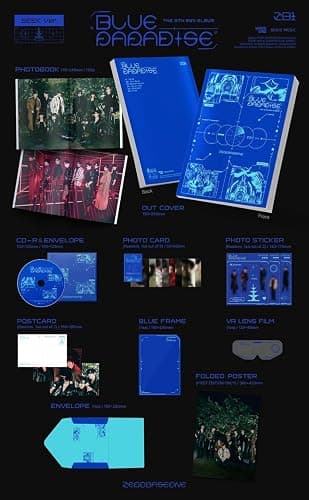 ZEROBASEONE ZB1 BLUE PARADISE 5th Mini Album 2 Ver Set (SEEK VER + HIDE VER SET) thumbnail 6