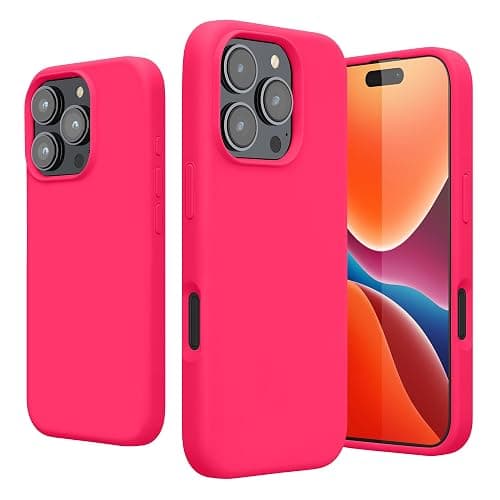 kwmobile Handyhülle für iPhone 16 Pro Hülle, für iPhone 16 Pro Case - Hülle Silikon - kabelloses Laden - Neon Pink thumbnail 8