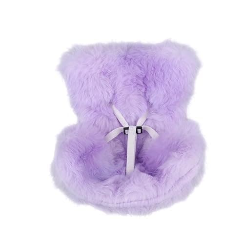 Doll Car Seat, Plush Safety Seat Vent Clip with Vent Clips for 17cm Dolls Carseat Baby Stroller Stylish Toy Ornaments for Vehicle Home Furniture Decorations Desktop Display (Purple) - Image 1