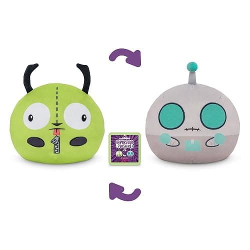 TeeTurtle Invader Zim Reversible 6" Gir Plushie - Robot + Dog Disguise - Cute Kawaii Nickelodeon Soft Stuffed Animal thumbnail 4