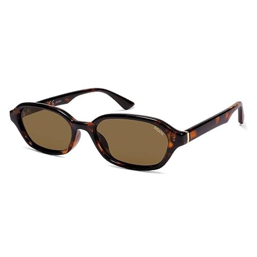 SOJOS Retro Rechteckige Polarisierte Sonnenbrille Damen Herren Schmale Hexagonal Trendy Y2K Brille UV400 Schutz Geeignet für Breite Gesichter, SJ2629 - Image 1