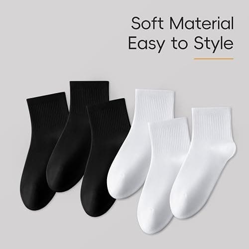 DIBAOLONG Womens Mini Crew Socks Casual Cute Soft Ankle Socks 6 Pairs, Size 5-10 thumbnail 5