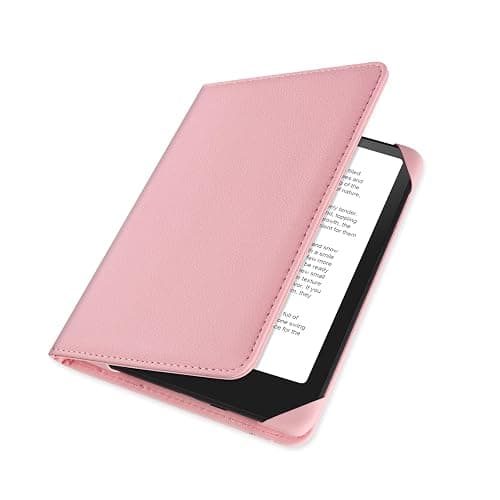 HoYiXi Universal Case for 6 inch Kindle eReader Compatible with Paperwhite(2025/2018)/PocketBook and Tolino/Kobo Clara HD,6" eReader Protective Case Cover Elastic rope,Pink thumbnail 3