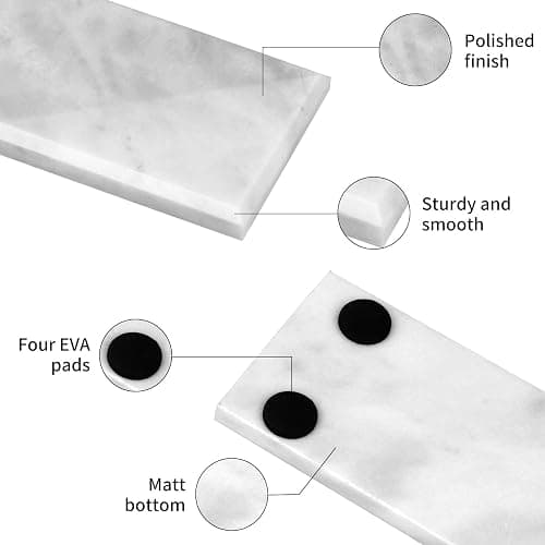 HESHIBI Marble Incense Holder Tray Incense Burner Modern Minimalist Home Deco and Desk Incense Holder for Sticks (Grey White) thumbnail 3