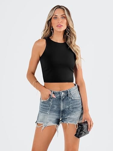 EFAN Womens Black Crop Top- Undershirt thumbnail 5