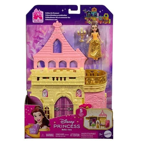 Mattel Disney Princess Toys, Storytime Stackers Belle's Castle, Stackable Doll House with Small Doll & 9 Pieces, Inspired by The Disney Movie thumbnail 7
