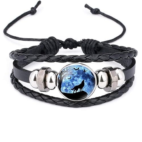 Gooey Adjustable Wolf Braided Leather Bracelet - Cute Bangle Bracelets for Women, The Pretty Gifts for Women - Image 1