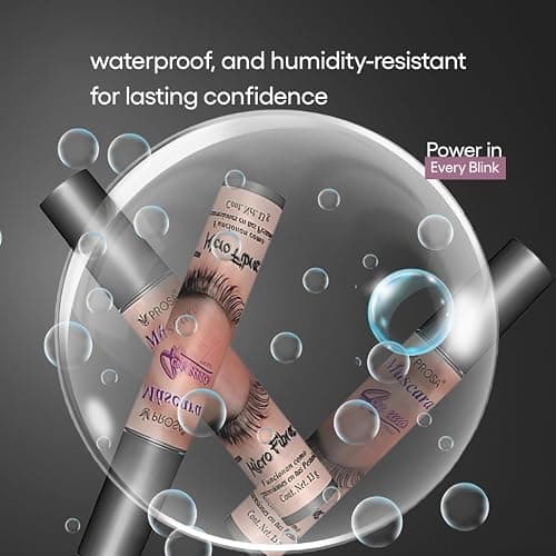Prosa Mascara Set - Micro-Fiber Mascaras - Waterproof Mascaras - Lengthening, Mexican Mascara, Smudge Resistant, Long Lasting, Clump-Free Formula for a Natural, Full Lash Look (3 Pack) thumbnail 4