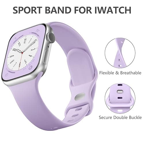 DaQin Sport Band Compatible with Apple Watch Bands 40mm 41mm 42mm 44mm 45mm 46mm 49mm 38mm Women Men, Soft Silicone Waterproof Wristband Strap for iWatch Band Series 11 10 9 8 7 6 5 4 3 2 1 SE Ultra thumbnail 8