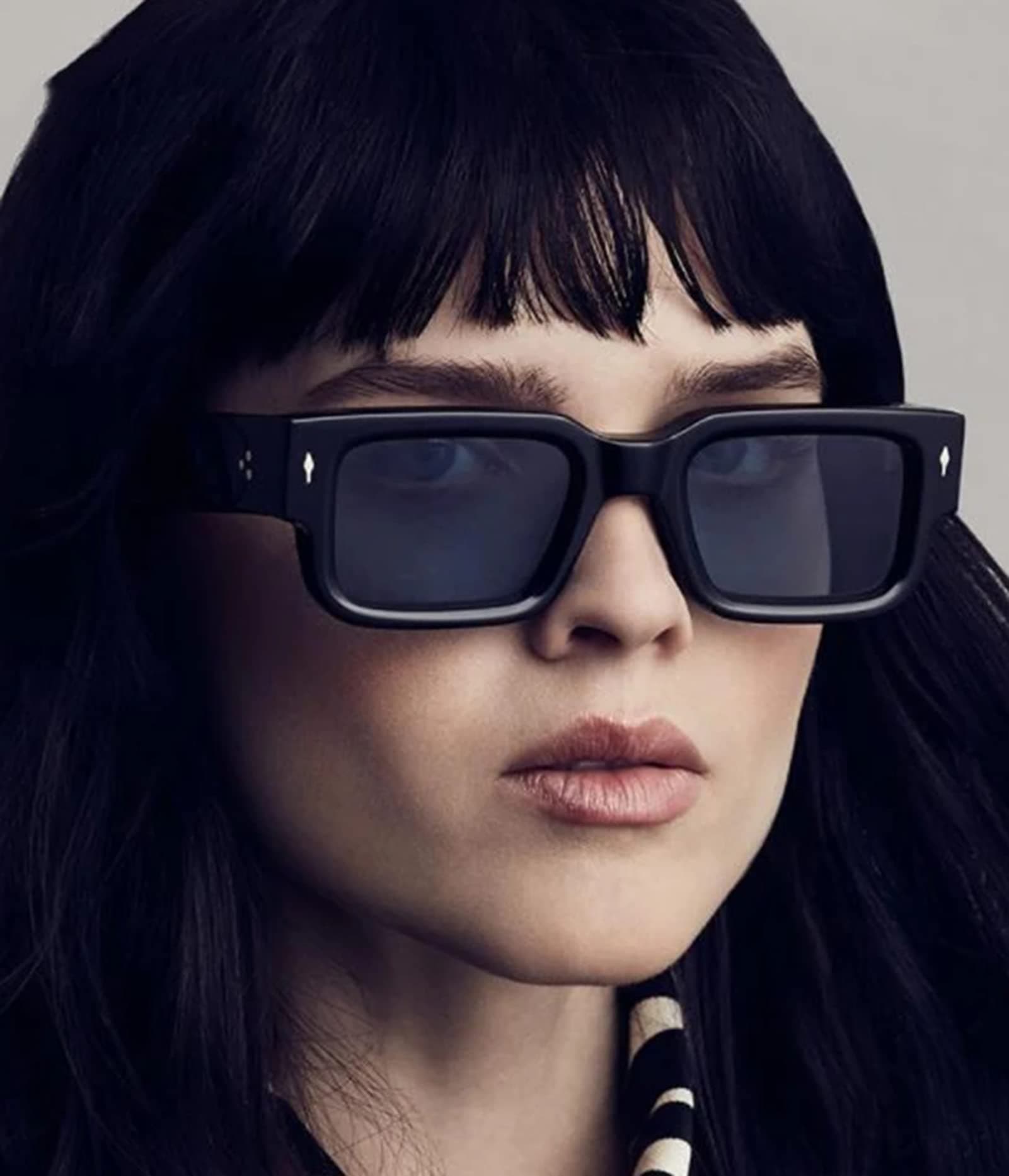 EYLRIM Square Frame Sunglasses for Women Men Trendy Chunky Rectangle Sun Glasses Black Shades UV400 Protection thumbnail 3